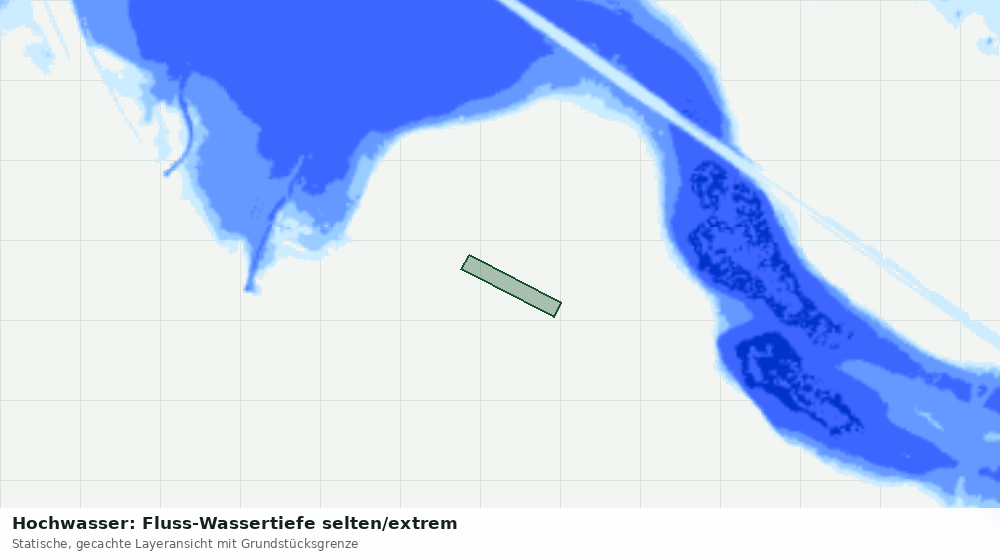 Statische Kartenansicht: Hochwasser: Fluss-Wassertiefe selten/extrem