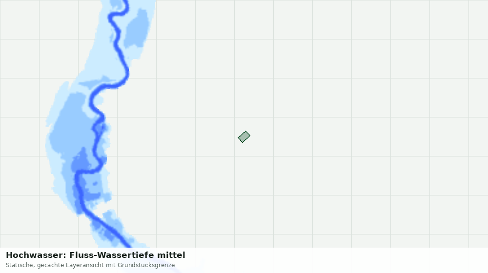 Statische Kartenansicht: Hochwasser: Fluss-Wassertiefe mittel