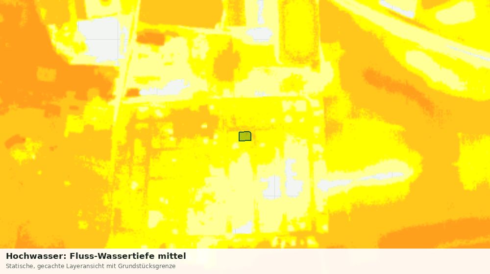 Statische Kartenansicht: Hochwasser: Fluss-Wassertiefe mittel
