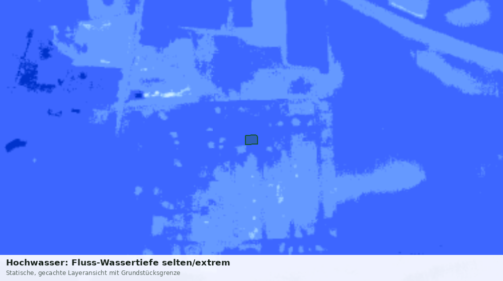 Statische Kartenansicht: Hochwasser: Fluss-Wassertiefe selten/extrem