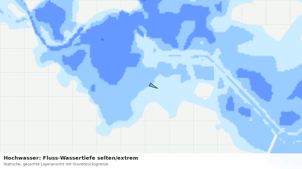 Statische Kartenansicht: Hochwasser: Fluss-Wassertiefe selten/extrem