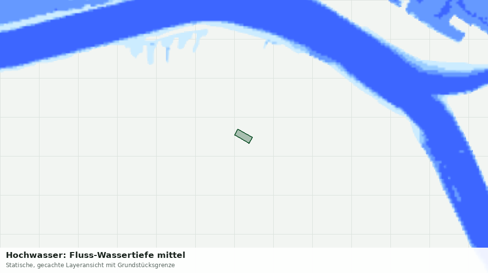 Statische Kartenansicht: Hochwasser: Fluss-Wassertiefe mittel