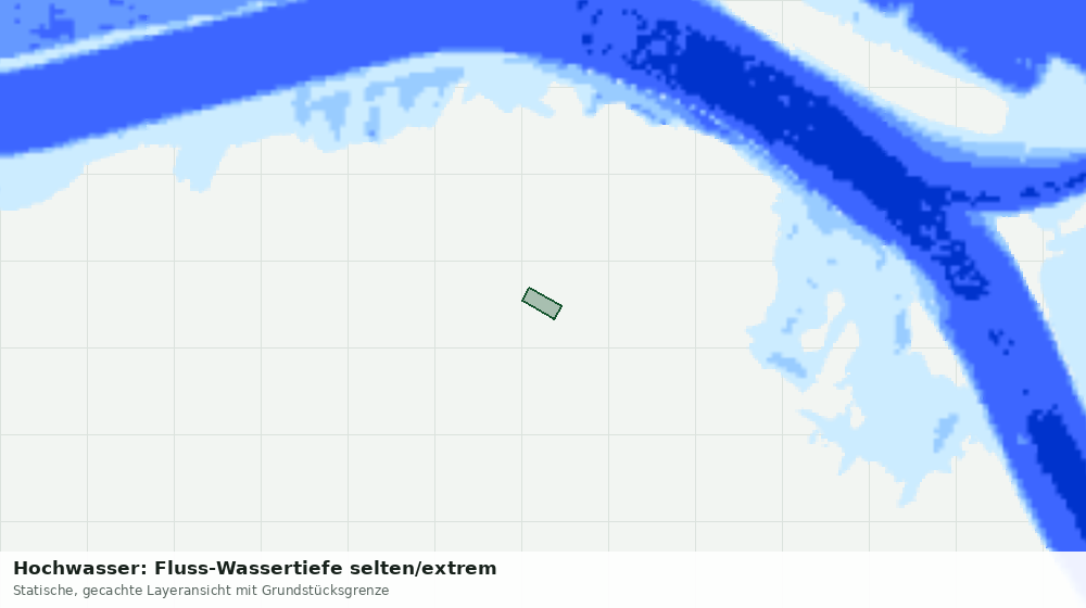 Statische Kartenansicht: Hochwasser: Fluss-Wassertiefe selten/extrem