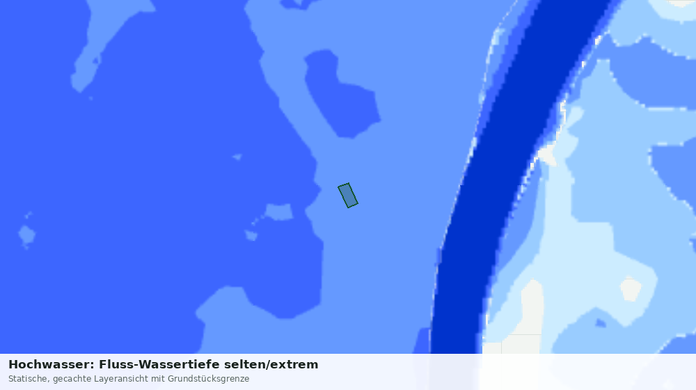 Statische Kartenansicht: Hochwasser: Fluss-Wassertiefe selten/extrem
