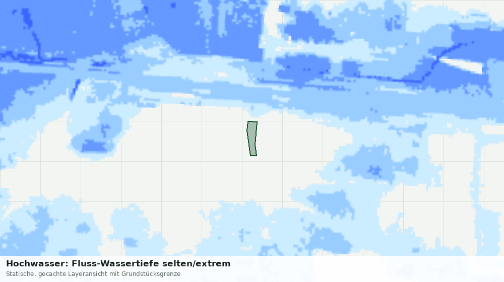 Statische Kartenansicht: Hochwasser: Fluss-Wassertiefe selten/extrem