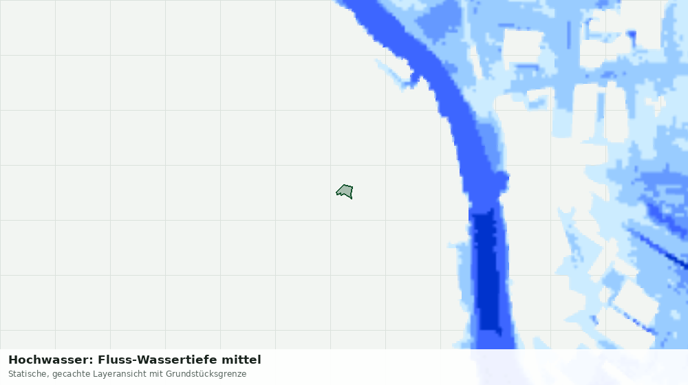 Statische Kartenansicht: Hochwasser: Fluss-Wassertiefe mittel