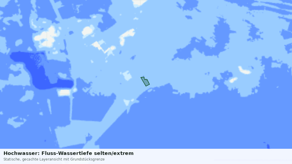 Statische Kartenansicht: Hochwasser: Fluss-Wassertiefe selten/extrem