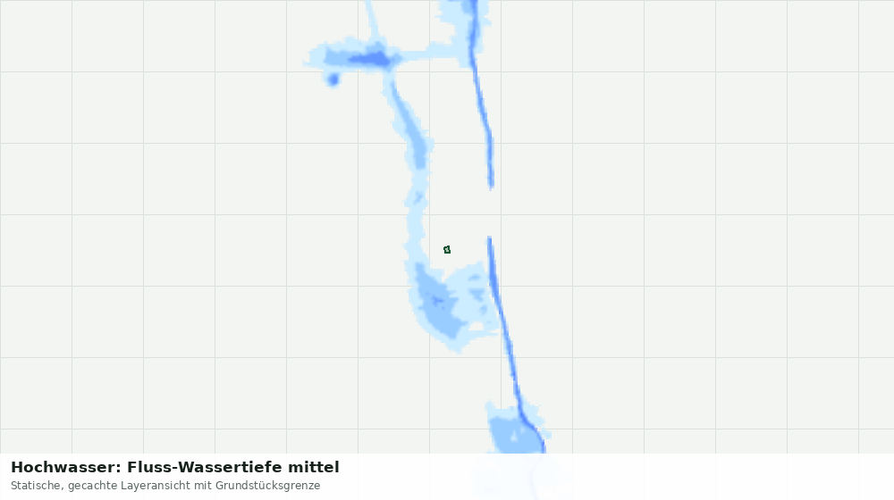 Statische Kartenansicht: Hochwasser: Fluss-Wassertiefe mittel