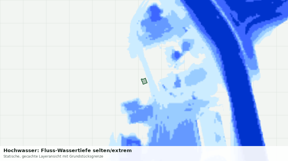 Statische Kartenansicht: Hochwasser: Fluss-Wassertiefe selten/extrem