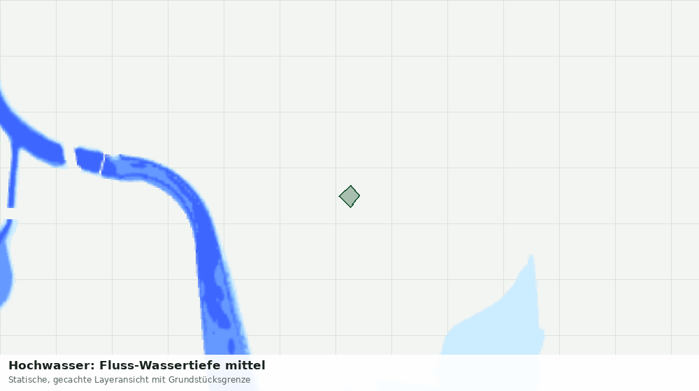 Statische Kartenansicht: Hochwasser: Fluss-Wassertiefe mittel