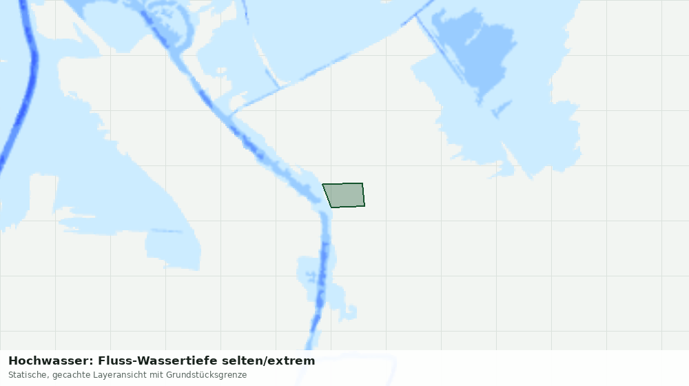 Statische Kartenansicht: Hochwasser: Fluss-Wassertiefe selten/extrem
