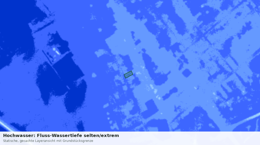 Statische Kartenansicht: Hochwasser: Fluss-Wassertiefe selten/extrem