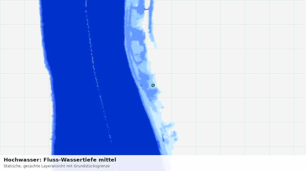 Statische Kartenansicht: Hochwasser: Fluss-Wassertiefe mittel