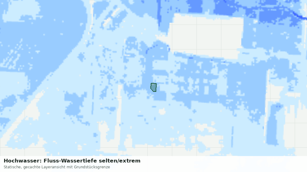 Statische Kartenansicht: Hochwasser: Fluss-Wassertiefe selten/extrem