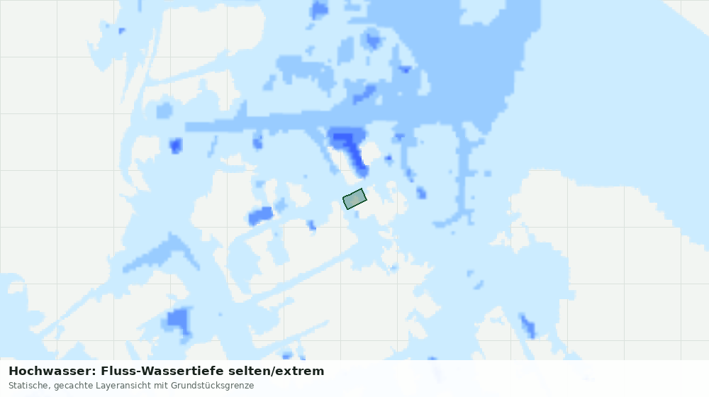 Statische Kartenansicht: Hochwasser: Fluss-Wassertiefe selten/extrem