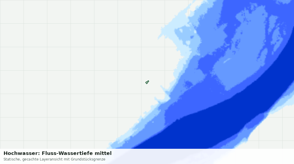 Statische Kartenansicht: Hochwasser: Fluss-Wassertiefe mittel
