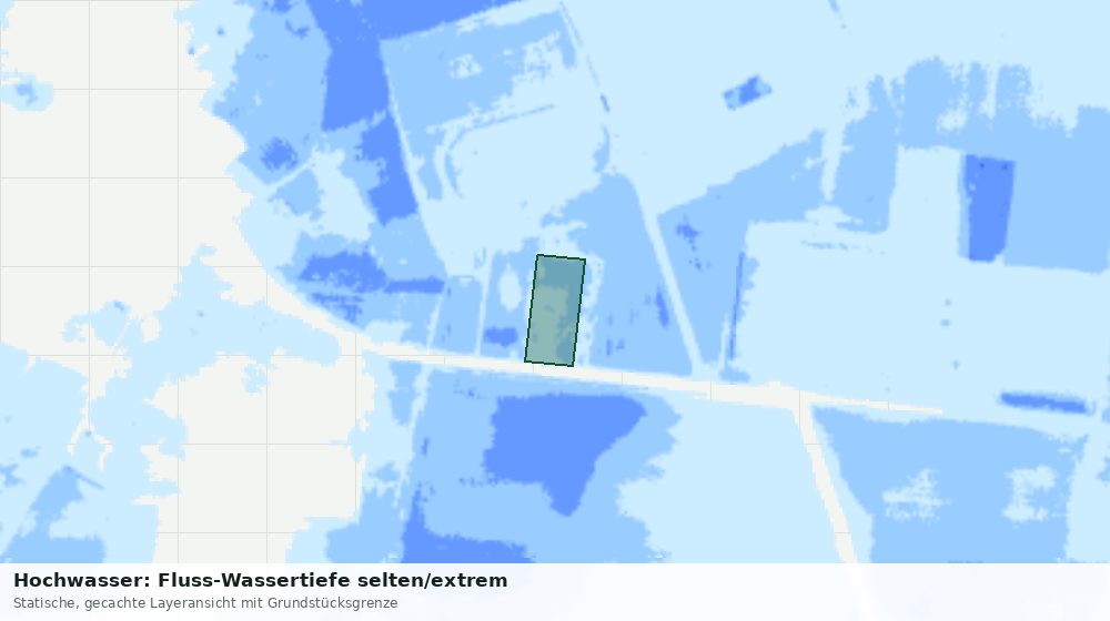 Statische Kartenansicht: Hochwasser: Fluss-Wassertiefe selten/extrem