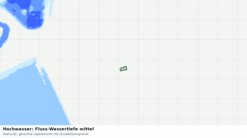 Statische Kartenansicht: Hochwasser: Fluss-Wassertiefe mittel