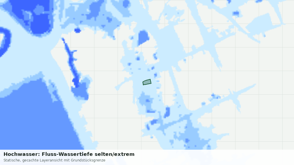 Statische Kartenansicht: Hochwasser: Fluss-Wassertiefe selten/extrem