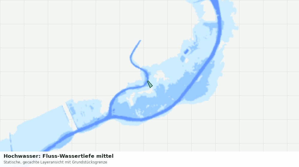 Statische Kartenansicht: Hochwasser: Fluss-Wassertiefe mittel
