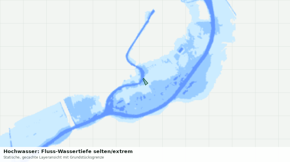Statische Kartenansicht: Hochwasser: Fluss-Wassertiefe selten/extrem