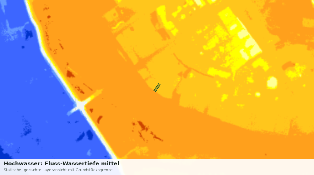 Statische Kartenansicht: Hochwasser: Fluss-Wassertiefe mittel