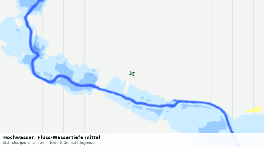 Statische Kartenansicht: Hochwasser: Fluss-Wassertiefe mittel