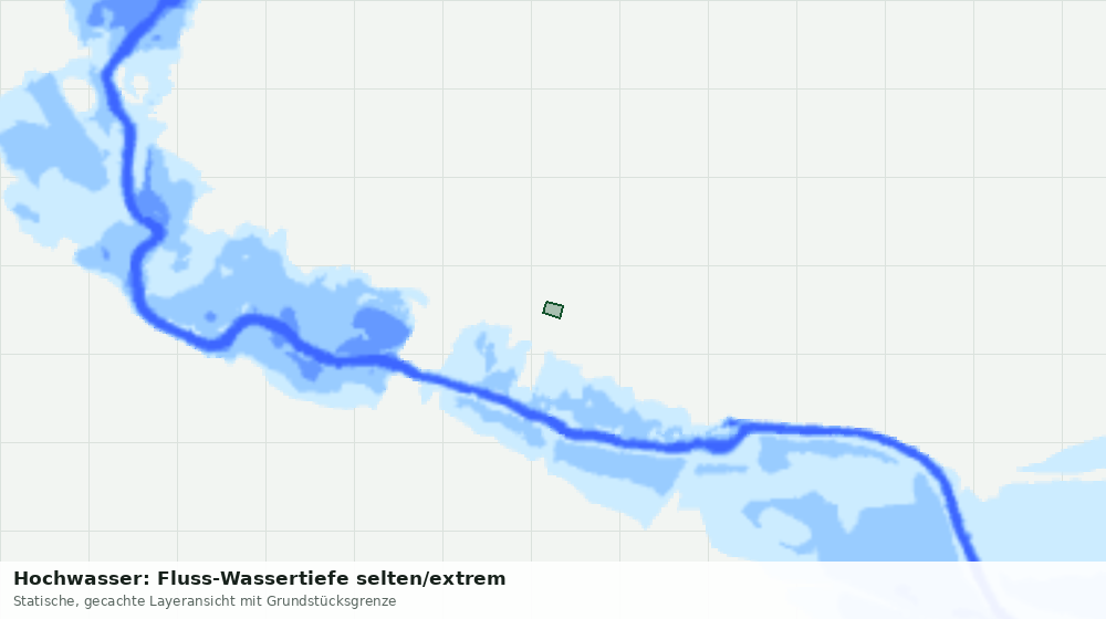 Statische Kartenansicht: Hochwasser: Fluss-Wassertiefe selten/extrem