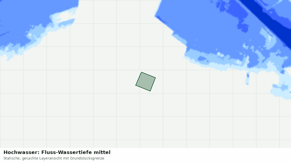 Statische Kartenansicht: Hochwasser: Fluss-Wassertiefe mittel
