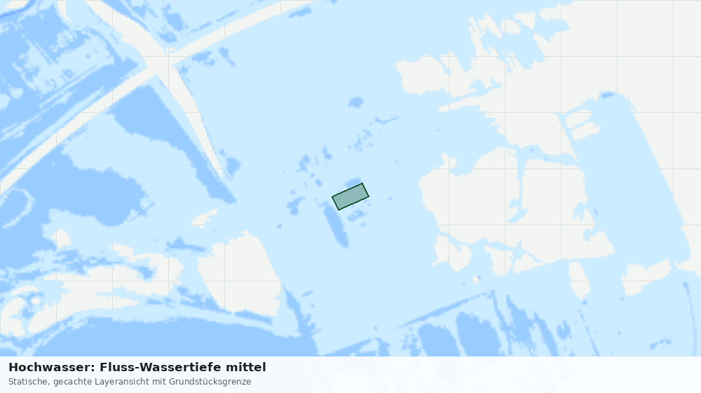 Statische Kartenansicht: Hochwasser: Fluss-Wassertiefe mittel