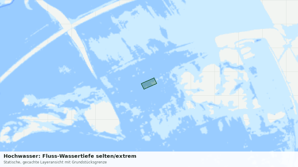 Statische Kartenansicht: Hochwasser: Fluss-Wassertiefe selten/extrem