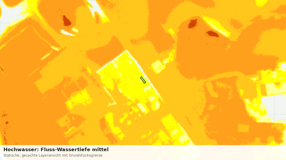 Statische Kartenansicht: Hochwasser: Fluss-Wassertiefe mittel