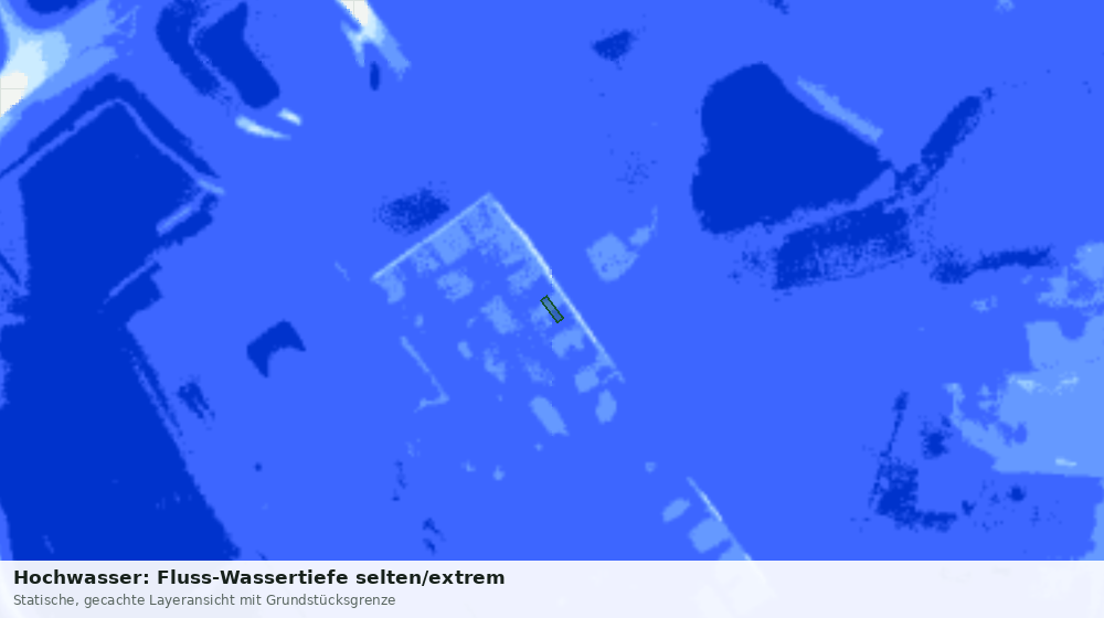Statische Kartenansicht: Hochwasser: Fluss-Wassertiefe selten/extrem