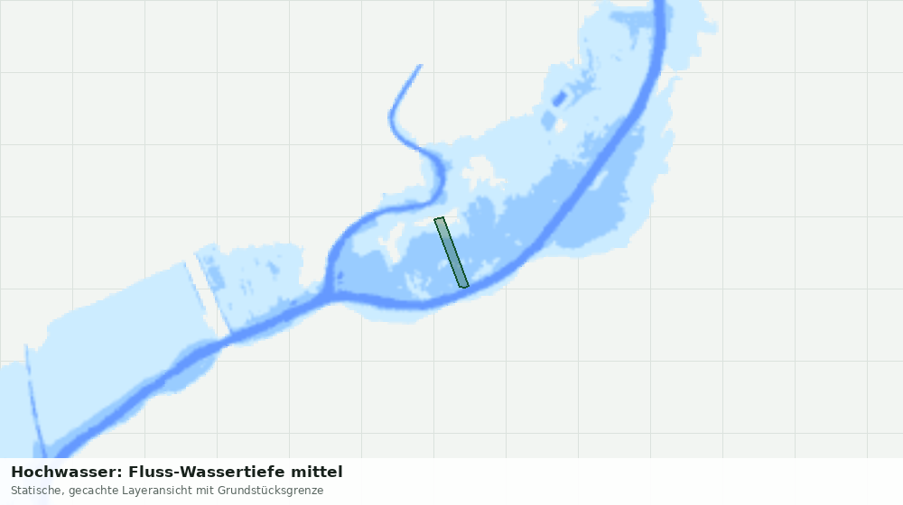 Statische Kartenansicht: Hochwasser: Fluss-Wassertiefe mittel