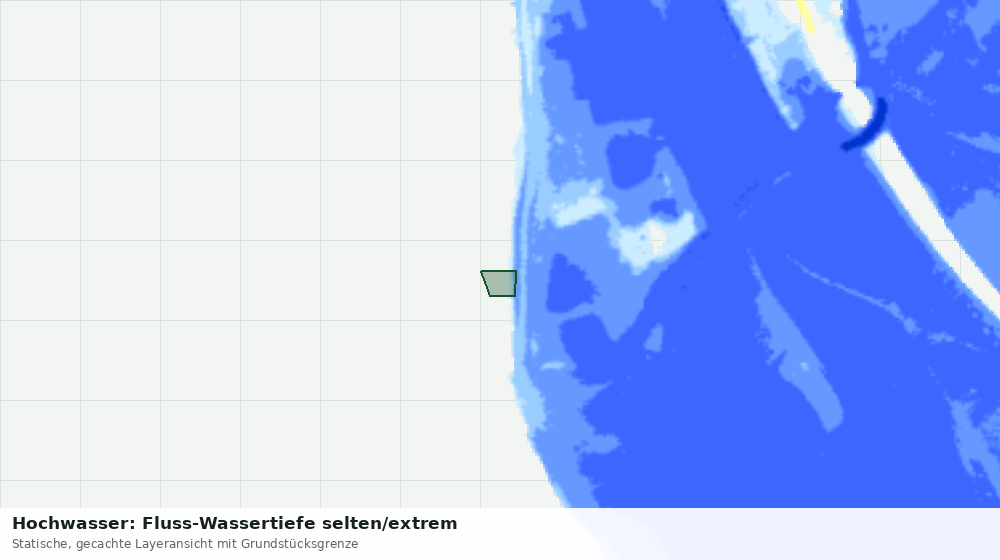 Statische Kartenansicht: Hochwasser: Fluss-Wassertiefe selten/extrem