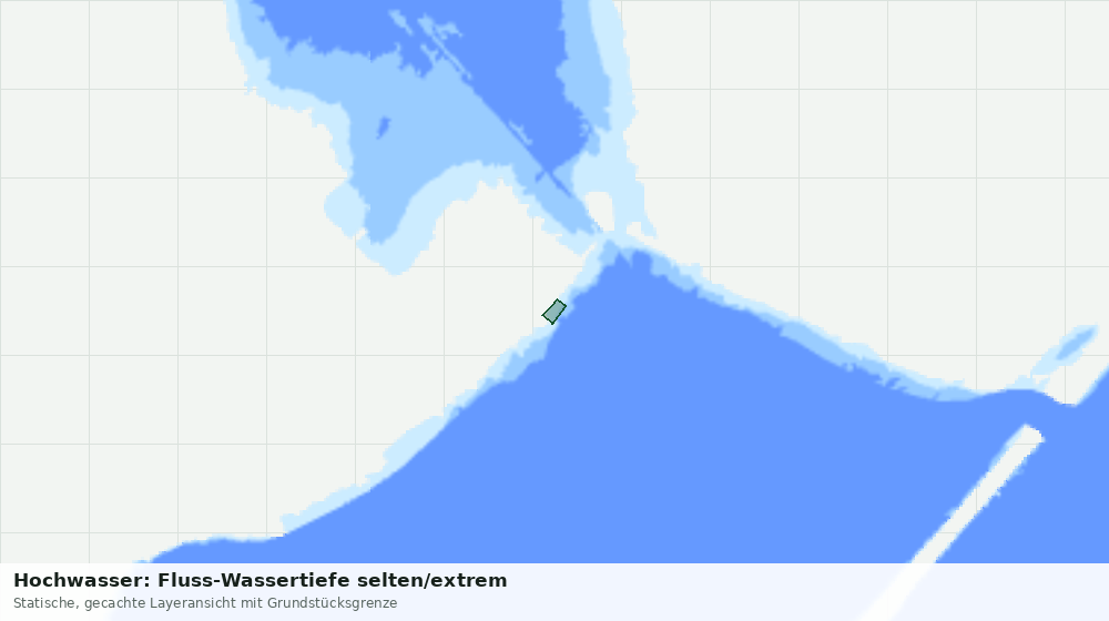 Statische Kartenansicht: Hochwasser: Fluss-Wassertiefe selten/extrem