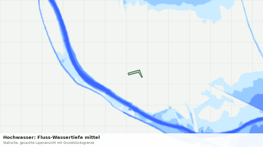 Statische Kartenansicht: Hochwasser: Fluss-Wassertiefe mittel
