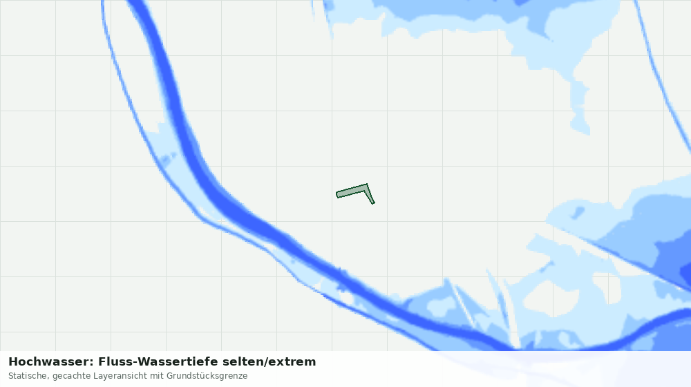 Statische Kartenansicht: Hochwasser: Fluss-Wassertiefe selten/extrem
