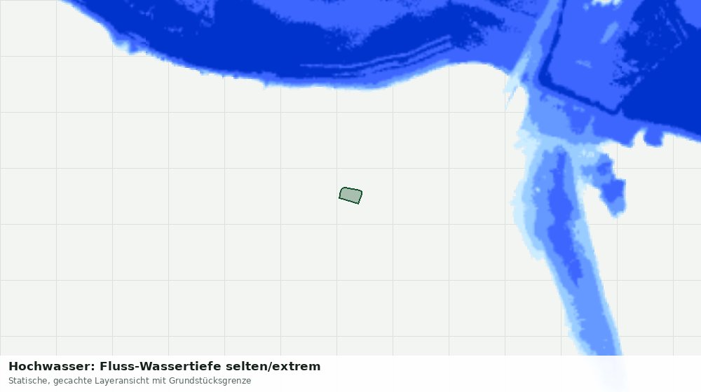 Statische Kartenansicht: Hochwasser: Fluss-Wassertiefe selten/extrem