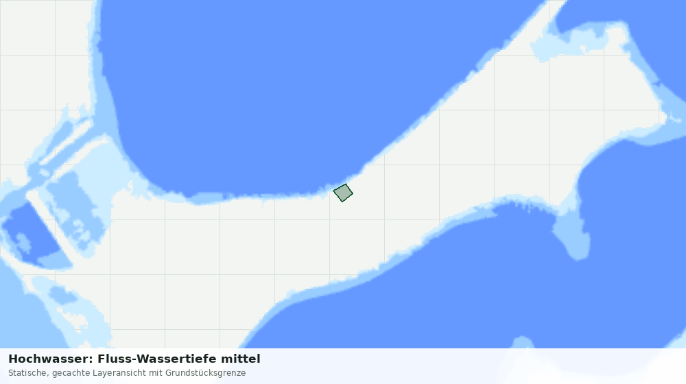 Statische Kartenansicht: Hochwasser: Fluss-Wassertiefe mittel