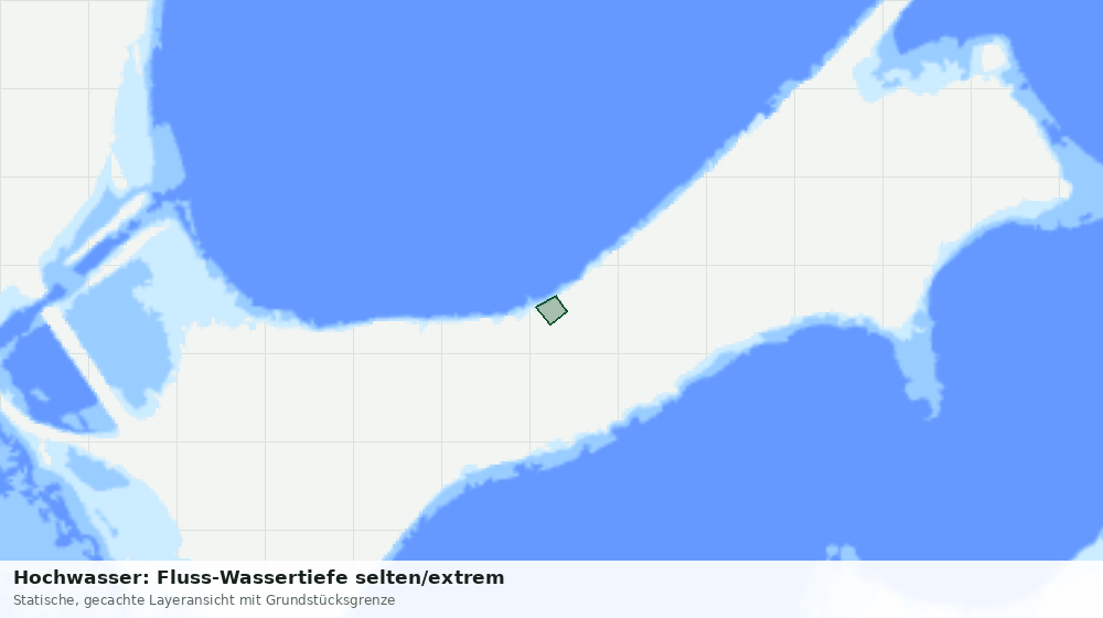 Statische Kartenansicht: Hochwasser: Fluss-Wassertiefe selten/extrem