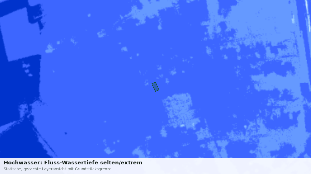 Statische Kartenansicht: Hochwasser: Fluss-Wassertiefe selten/extrem