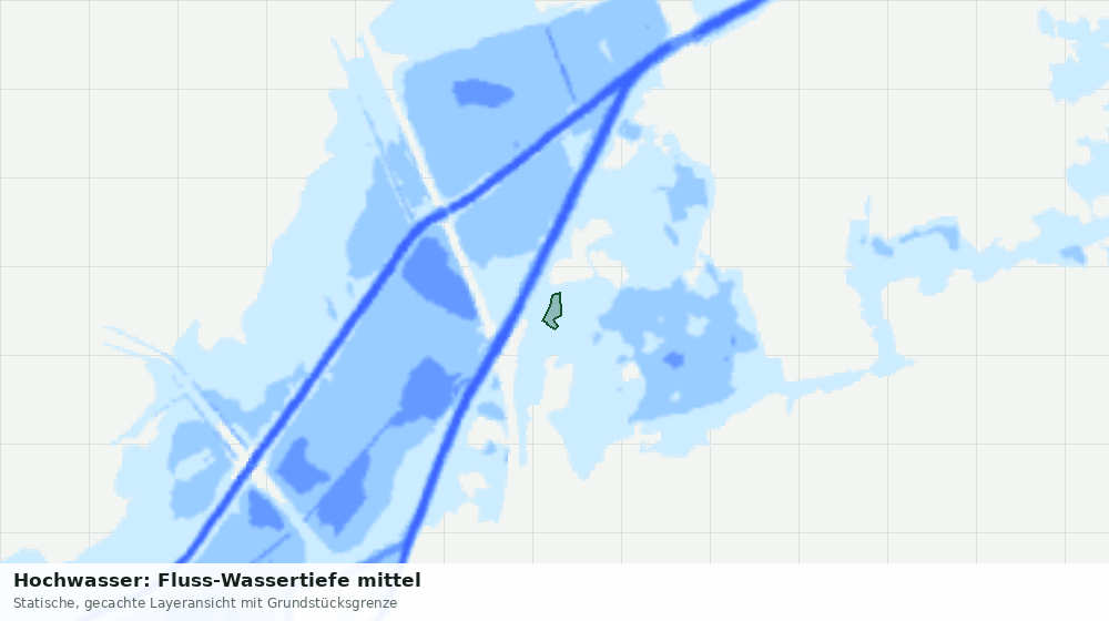Statische Kartenansicht: Hochwasser: Fluss-Wassertiefe mittel