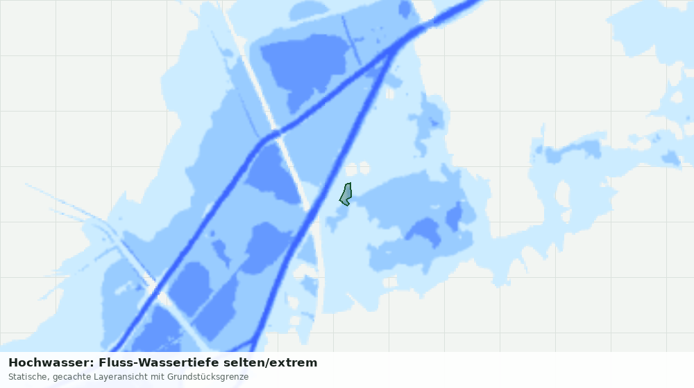 Statische Kartenansicht: Hochwasser: Fluss-Wassertiefe selten/extrem