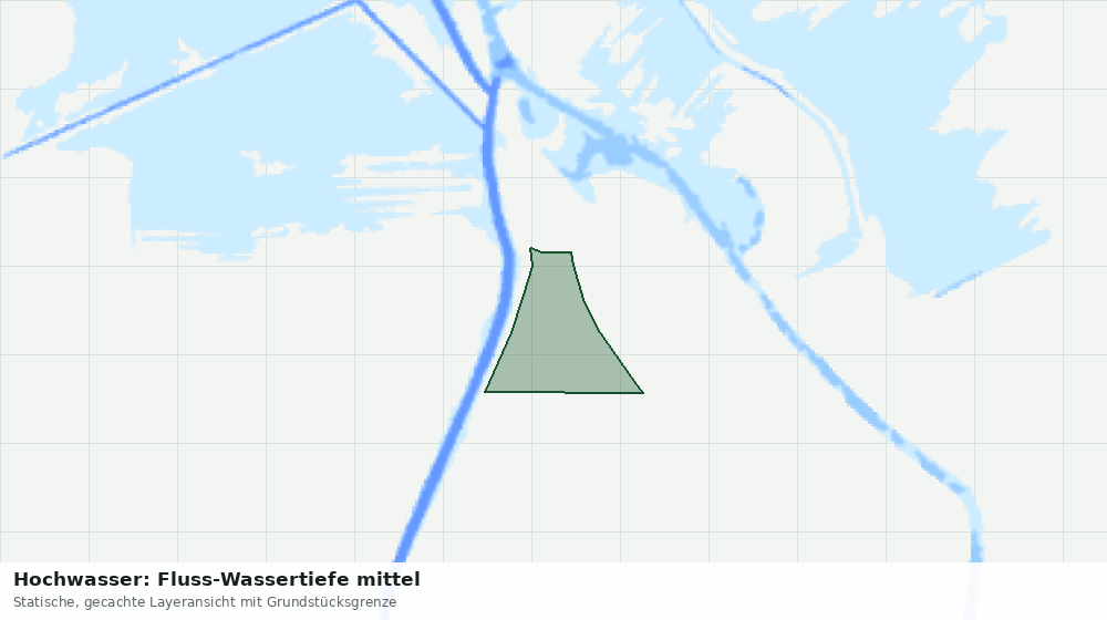 Statische Kartenansicht: Hochwasser: Fluss-Wassertiefe mittel