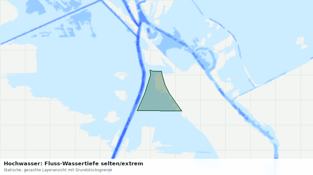 Statische Kartenansicht: Hochwasser: Fluss-Wassertiefe selten/extrem