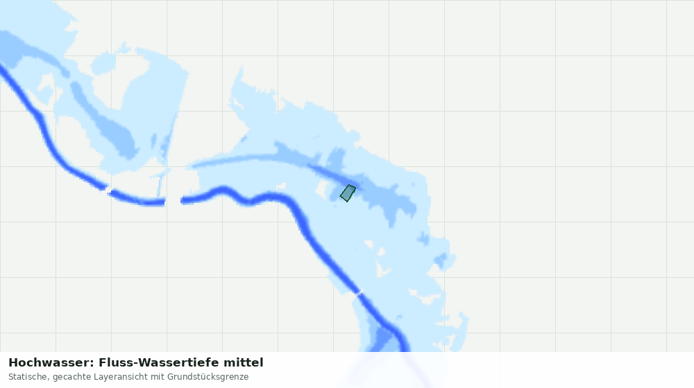 Statische Kartenansicht: Hochwasser: Fluss-Wassertiefe mittel