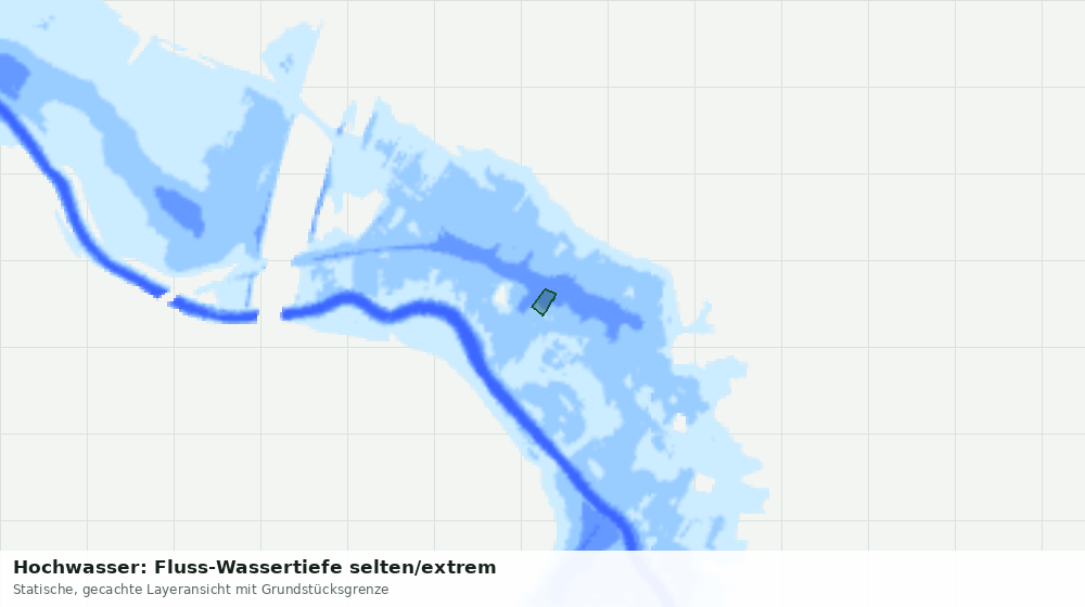 Statische Kartenansicht: Hochwasser: Fluss-Wassertiefe selten/extrem