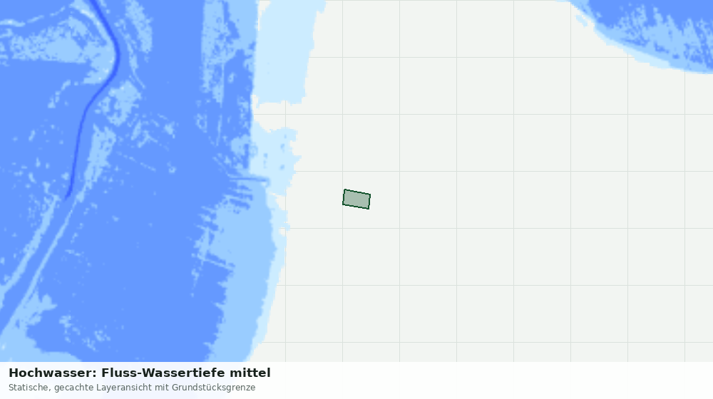 Statische Kartenansicht: Hochwasser: Fluss-Wassertiefe mittel