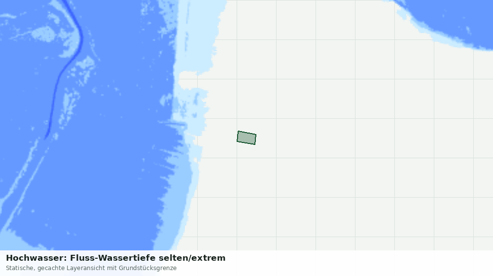 Statische Kartenansicht: Hochwasser: Fluss-Wassertiefe selten/extrem